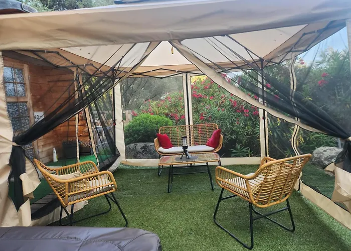 营地 En Bois Avec Jacuzzi Prive Et Piscine *